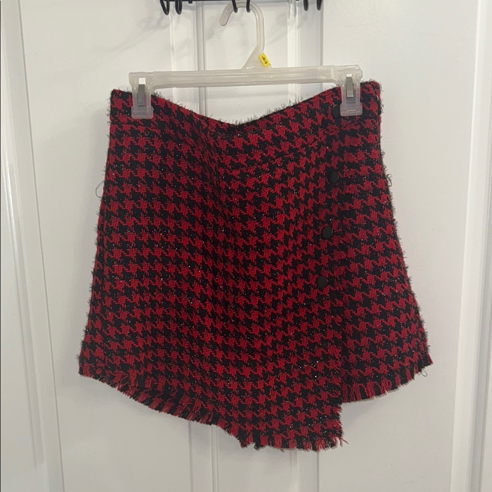 Shinestar Red and Black Mini Skort